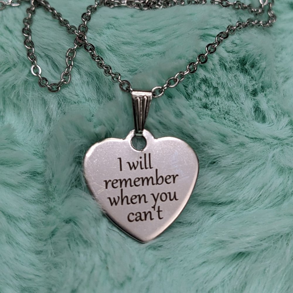 Alzheimer's awareness necklace,
